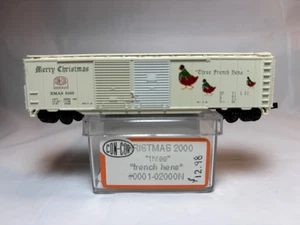 N Scale Con-Cor 2000 3 French Hens 50'  Christmas Box Car - Picture 1 of 6