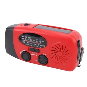 Emergency Radio AM FM WB 2000mAh Solar Hand Crank Portable Weather Radio With - Picture 1 of 12