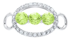 .925 Sterling Silver Regal 3 Peridot Clasp for Lestage Convertible Bracelets - Picture 1 of 3