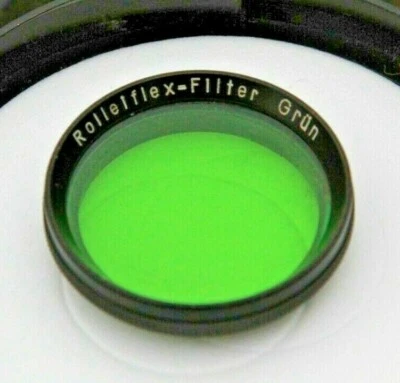 ROLLEIFLEX GREEN FILTER .Genuine ROLLEI. 28.5mm. Push on. - Image 1 of 4