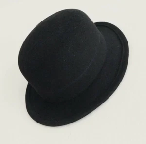 Vintage COMME DES GARCONS SCHA Black Wool Bowler Hat RARE unisex - Bild 1 von 5