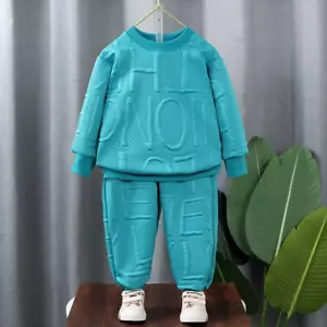 Boys 2Pcs Tracksuit Baby Girls Kids Casual Clothing Sets Baby Kids Sports Unisex - Picture 1 of 12