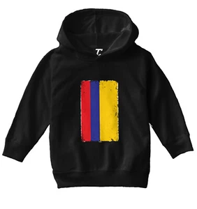 Distressed Colombia Flag - Colombian Country Pride Toddler/Youth Hoodie - Picture 1 of 12