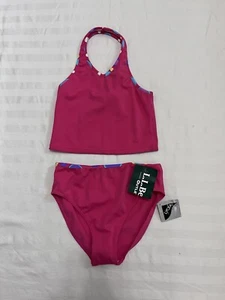 LL Bean Wild Rose Watersport Swim Tankini and Bottom Set Girl Size 6X/7 - 12 NWT - Picture 1 of 7