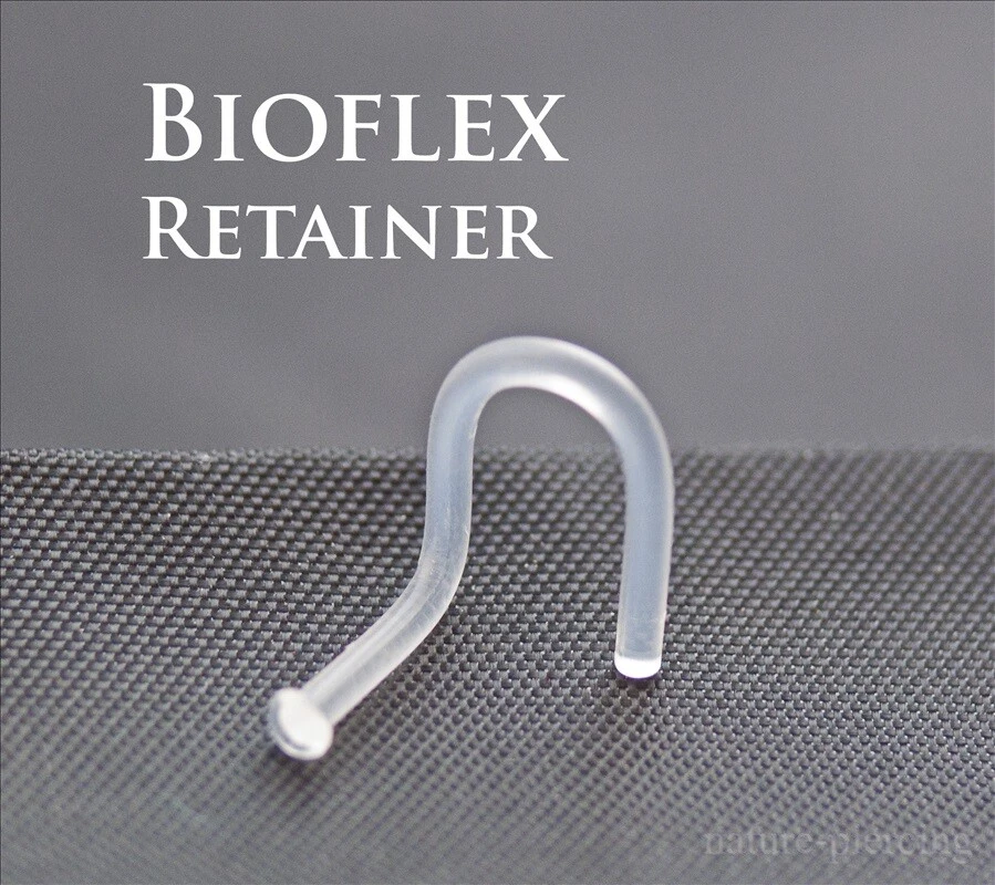 Bioflex Nasenpiercing Nasen Retainer Nasenstecker - metallfrei - transparent - Bild 1 von 1