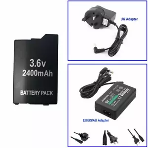Battery Or US/UK/EU/AU AC Adapter Charger Power Supply For Sony PSP 2000 3000 - Picture 1 of 71