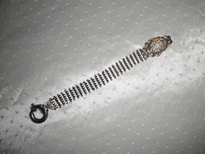 GRande bracciale vintage in Argento 925 massiccio italiano maglia spettacolare - Immagine 1 di 4