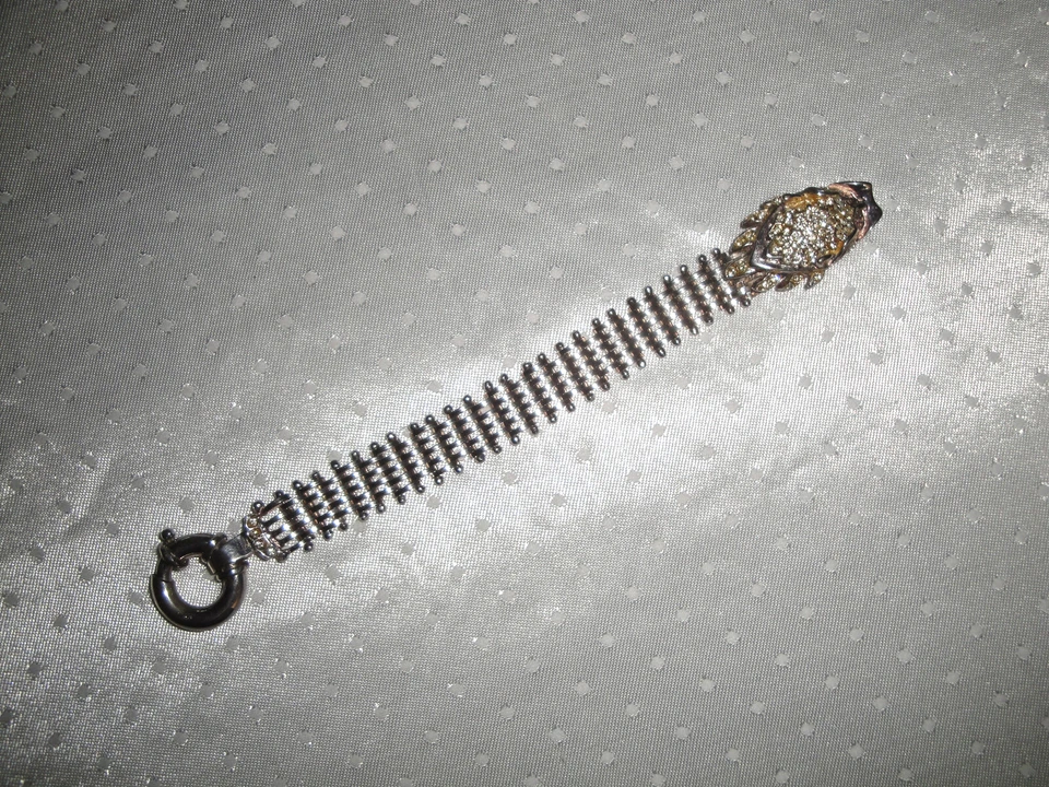 GRande bracciale vintage in Argento 925 massiccio italiano maglia spettacolare - Immagine 1 di 4