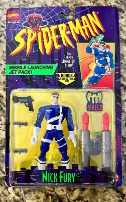 ToyBiz: Spider-Man's Nick Fury Action Figure  (1995) - Image 1 of 2