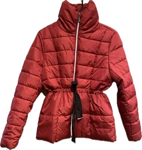 Pink Platinum Girls' Puffer Jacket Coat Size Medium Maroon Red Full Zip Pockets - Picture 1 of 9