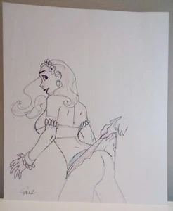 Joe Pekar Zeichnung/Skizze Original 8,5x10 Good Girl Kunst Zenescope Künstler - Bild 1 von 6