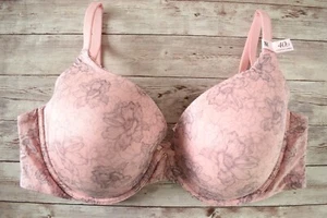 40D *BODY BY VICTORIAS* SECRET LIGHTLY LINED FULL COVERAGE BRA Pink Lily Floral - Picture 1 of 5