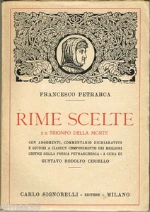 Francesco Petrarca, Rime scelte e "Il trionfo della morte" (1924) ed. Signorelli - Imagen 1 de 1