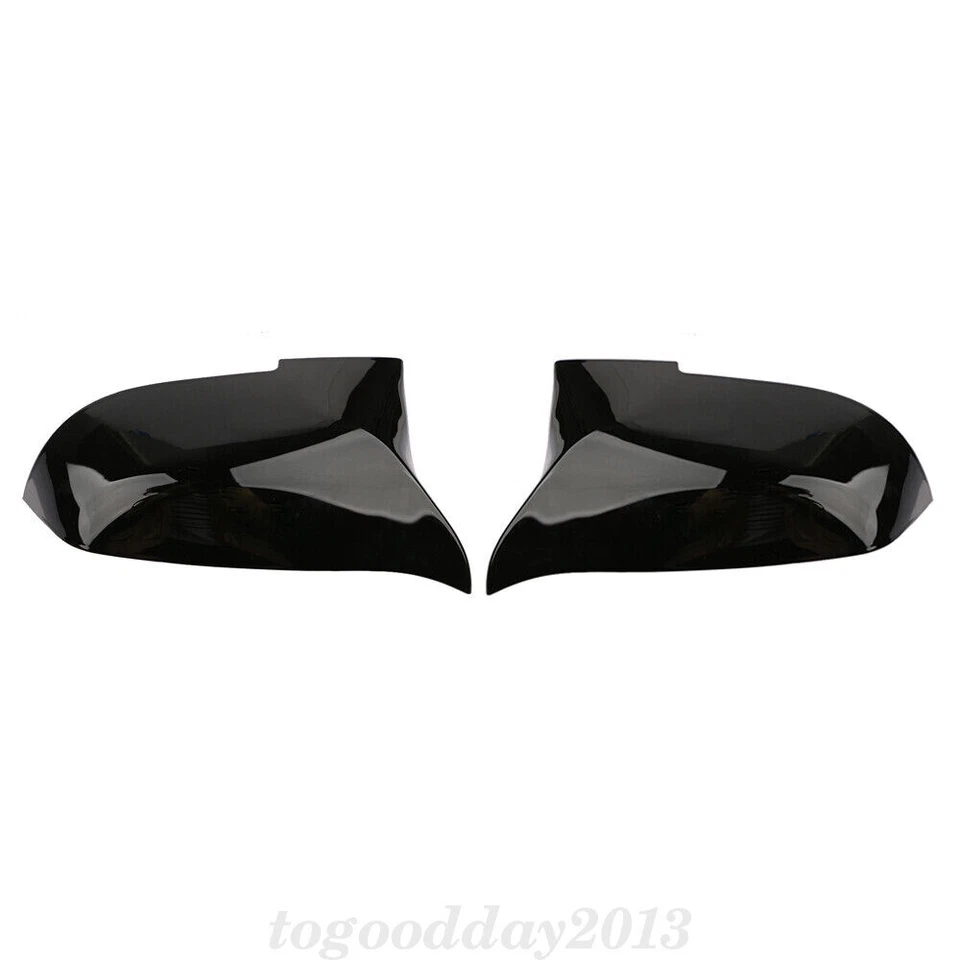 2x Schwarz Glänzend Spiegelkappen Für BMW F20 F21 F22 F23 F30 F31 F36 X1 E84 F87 - Bild 1 von 4