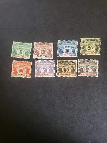 Stamps Mauritania J1-8 hinged Cover
