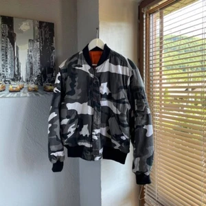 Vtg MA-1 Camo USAF Bomber Jacket Raf Style - Picture 1 of 21