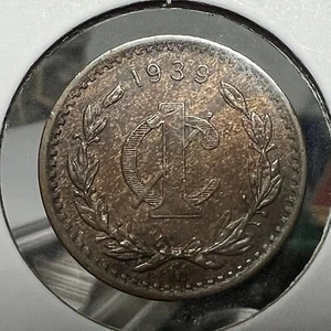 1939 MEXICO ONE  CENTAVO NEAR UNCIRCULATED COIN - Picture 1 of 2