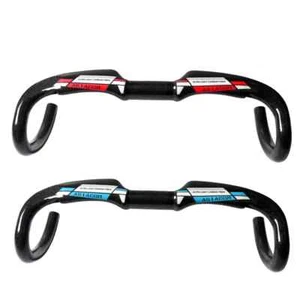 Road Bike Bent Bar Full Carbon Fibre Bicycle Handlebar 31.8*400/420/440mm - Picture 1 of 8