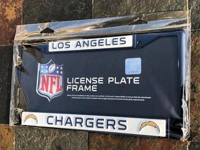1 marco de matrícula de vehículo de metal azul marino Los Angeles Chargers Foto 1 de 4
