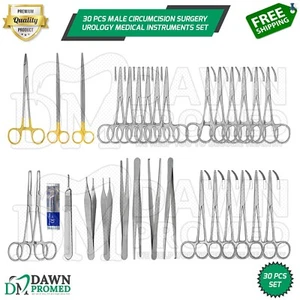 Conjunto de 30 piezas de instrumentos médicos de urología de cirugía de circuncisión masculina grado alemán - Imagen 1 de 7