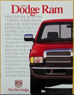 1996 道奇 RAM 卡车 1500 2500 3500 彩色销售手册原装 — 第 1/3 张图片