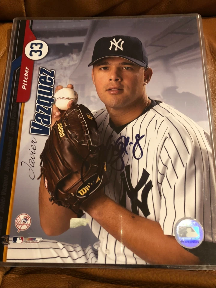 Javier Vazquez New York Yankees Autographed Signed Official MLB 8 x 10 Photo - Image 1 of 1