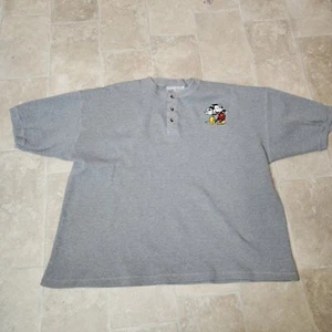 Disney Mickey Mouse Henley Waffle T-Shirt Men's 2XL - Picture 1 of 7