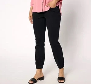 Belle by Kim Gravel Petite Flexibelle Pull-On Joggers A513070 Black Size 10 - Picture 1 of 3