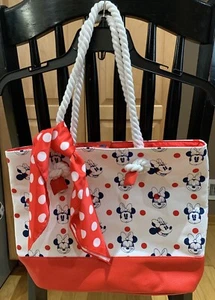 Disney Minnie Mouse Swim Bag/ Bag With Scarf, Polka Dots - Picture 1 of 2