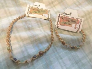 Heilstein Halskette & Armband ~ Neu - Bild 1 von 1
