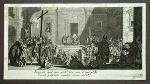 Gravure eau forte de JACQUES CALLOT La grande passion 1619-1624 planche 06 - Picture 1 of 4