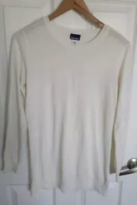 Neu ohne Etikett Basic Editions Damen Größe mitteldünner Pullover Strick Pullover lange Tunika cremefarben - Bild 1 von 11
