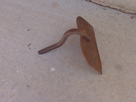 Vintage Cultivator Hoe Head Garden Tool No Handle Rustic Metal Iron Square Neck Cover