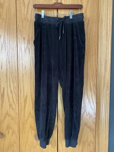 Young Fabulous & Broke Women’s Jogger Pants Size S Black Velvet Velour Pockets - Picture 1 of 9