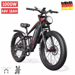 26" Elektrofahrrad 1000W 48V 18AH E-Bike E Mountainbike für Erwachsene 32mph - Bild 1 von 16
