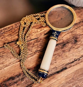 Vintage 1994 Joan Rivers Lorgnette/Magnifying Glass Necklace Pendant - Picture 1 of 6