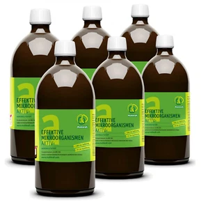 EM-A, effektive Mikroorganismen, 6 x 1 Liter Flasche EM-Aktiv, Garten, Teich - Bild 1 von 1