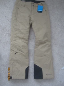 New Columbia Womens Ski Snow Pants Khaki Tan Size Small Retail $120 - Picture 1 of 5