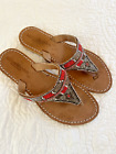 Laidback London Women's size 39 beaded thong sandals