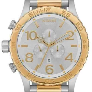 NUEVO RELOJ NIXON para hombre 51-30 CRONO ORO PLATA CARA A0831921 REGALO ¡ENVÍO RÁPIDO! - Imagen 1 de 9