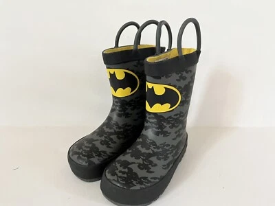 Botas de lluvia Western Chief Batman niño pequeño talla 7 mango estampado en muy buen estado Foto 1 de 4