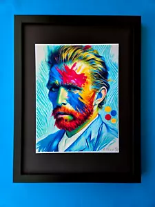 Aidan Flux Pop Art Print Limited Edition (69) Van Gogh Tribute Signed & COA - Picture 1 of 4