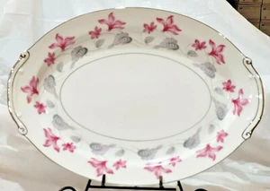 16" Oval Serving Platter Woodbine by YAMAKA Japan NO DAMAGE - Picture 1 of 4