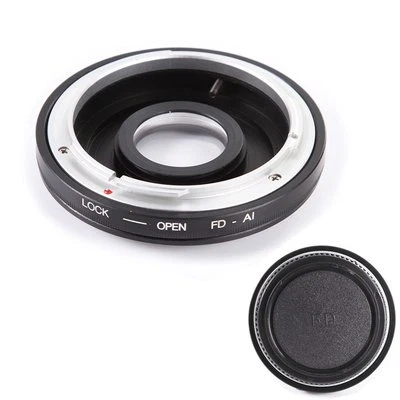 Adapter w/ Optical Glass For Canon FD FC Lens to Nikon AI F D810 D7500 D5600 D4s - Image 1 of 4