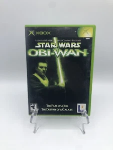 Star Wars: Obi-Wan (Microsoft Xbox, 2001) Complete CIB Manual Reg Card Tested - Picture 1 of 6
