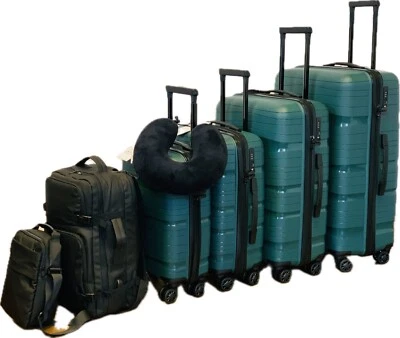 7ER REISEKOFFER REISEGEPÄCK GRÜN PP gateBAG NEU - Bild 1 von 4