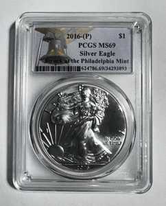 2016 P $1 American Silver Eagle Stuck In Philadelphia PCGS MS69 - Picture 1 of 2