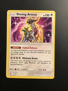 Shining Arceus - 57/73 - Pokemon Shining Legends Sun & Moon Ultra Rare Card NM - Picture 1 of 2