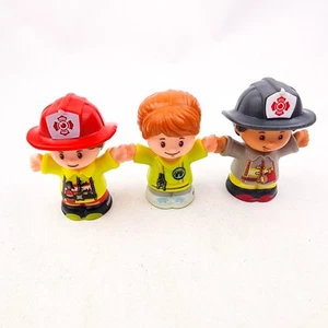 Fisher Price Little People Figure Lot Firefighters & School Bus Driver Figures - Picture 1 of 7