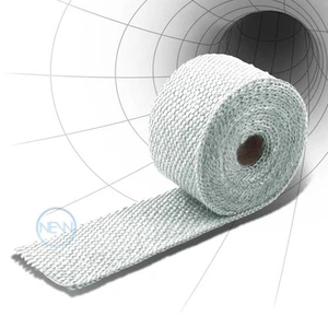 15FT/180"L 2"W HEADER MANIFOLD TURBO EXHAUST PIPE INSULATING WHITE HEAT WRAP - Picture 1 of 2
